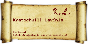 Kratochwill Lavínia névjegykártya