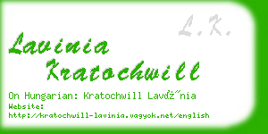 lavinia kratochwill business card